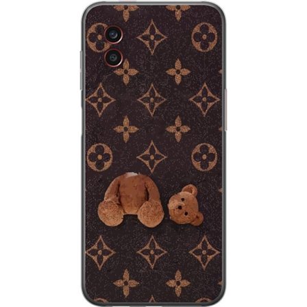 Yhteensopiva Puhelinkuori Samsung Samsung Galaxy Xcover6 Pro Graafinen monogrammikuvio, jossa taiteellisesti muotoiltu nalle