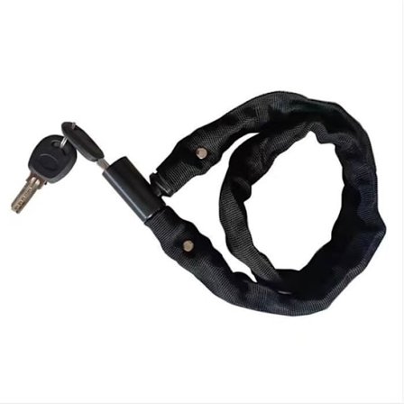 (Svart) Sykkellås, for sykkel/scooter/motorsykkel/tyverisikringskjede (88 cm) Stål tyverisikringskjede for port/gjerde