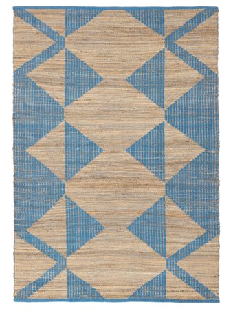 Innen-/Outdoor-Teppich Zack - Beige/Blau 160X230