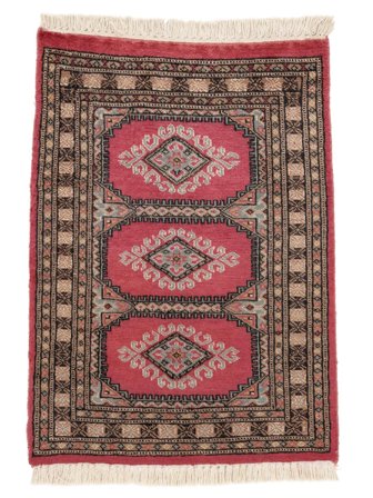 Pakistan Bokhara 2Ply Tæppe Orientalsk Mørkerød/Brun (Uld, Pakistan)