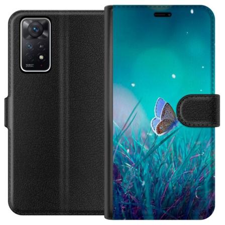 Xiaomi Redmi Note 11 Pro 5G Tegnebogsetui Blå sommerfugl