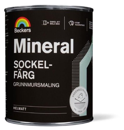 Beckers Sockelfärg, Mineral helmatt, 1L, Svart, Färg & tapeter