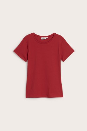 Kappahl | Enkel topp med korte ermer | Rød
