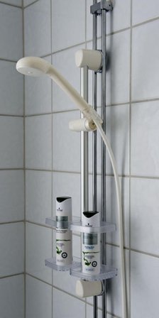 ELLESS LSP-409/2/CR Dusjstang med vaska-feste, Baderom