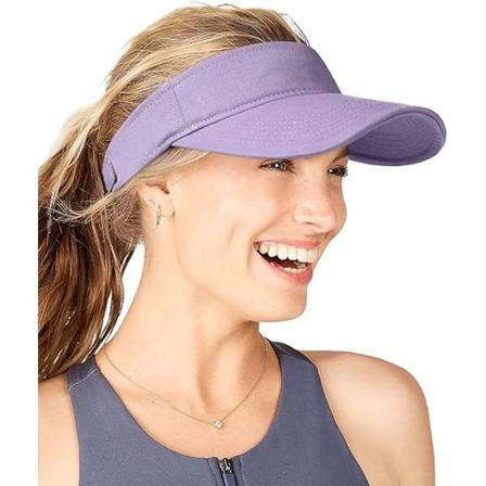Solskjermer for kvinner og menn Sports Solskjerm Hatter for kvinner Bomull Sommer UV-hatt med hestehalehull...