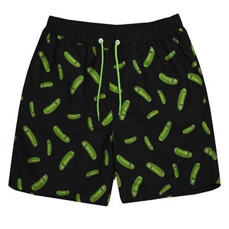 Rick And Morty Herr Pickle Rick Badshorts Svart/Grön