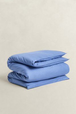 GANT - Dobbeltdynetrekk i sateng 200x220cm faded denim