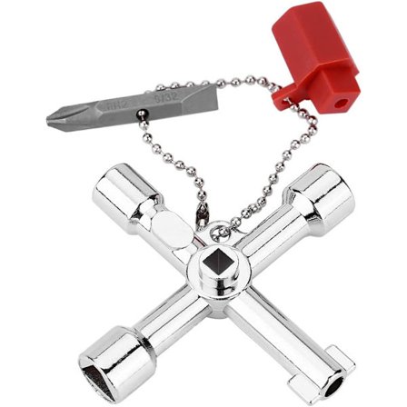 Korsnyckel, 4-vägs multifunktionsnyckel, 4-i-1 multifunktionsverktyg