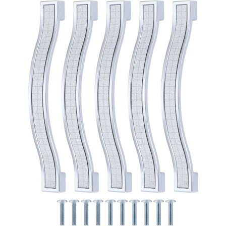 Sæt med 5 Krystal Rhinestone Legering Skuffetræk til Kommode Køkken