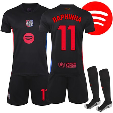 2425 Barcelona Raphinha Musta vierasjalkapallopaita