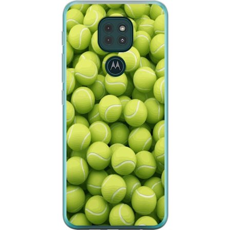 Kompatibel Mobilcover til Motorola Motorola Moto G9 Play Mønster af grønne tennisbolde i høj detalje, sporty motiv med gentagende tekstur og stærk