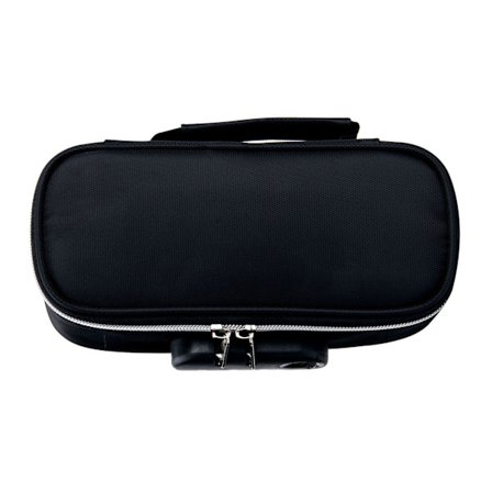 Adgangskode Lås Blyant Etui 4 Lag Letvægts Bærbar Lås Kombination Lynlås Pen Pose med Dobbelt Lynlås til Studerende