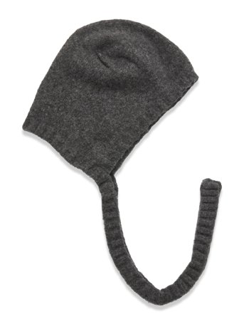 Monki Tied Knit Bonnet - Grey - ONE SIZE
