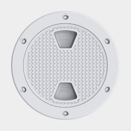 Inspectieluik SEAFLO 8" Access Hatch Cover, rond, Ø250/180 mm, met schroefdeksel, wit