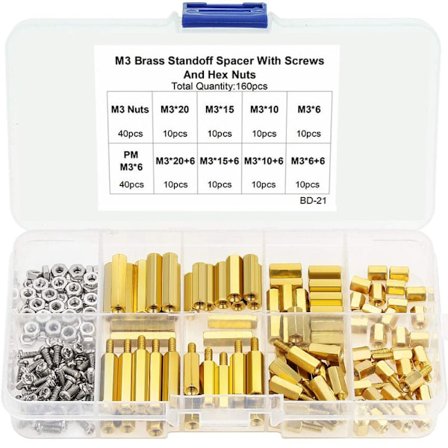 160 st Hane Hona Hex Mässing Spacer Standoff Skruvmutter