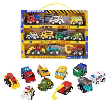 Lasten vedettävät leluautot, minikokoiset muoviset malliautosetit, kitkavoimalla toimivat