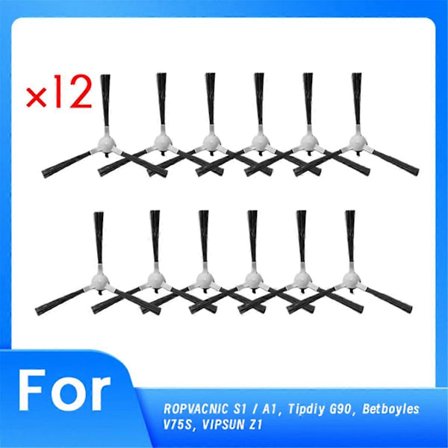 12 stk. sidebørste for ROPVACNIC S1 / A1, Tipdiy G90, Betboyles V75S