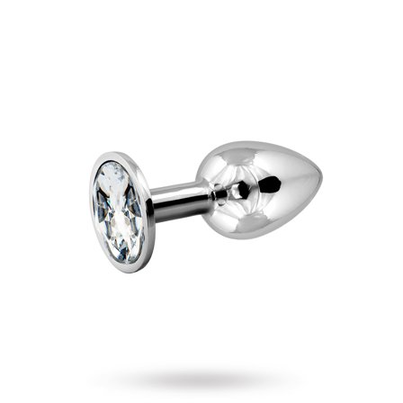 Sustainable Pleasure: Metal Plug Small - Silver/Clear