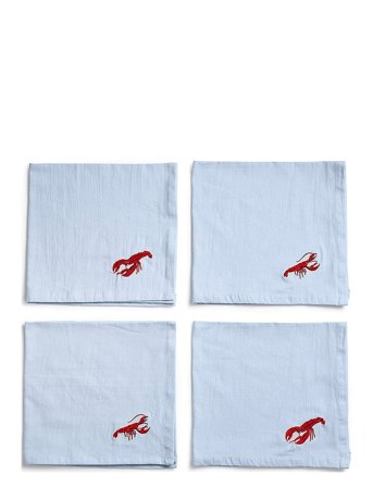 Midnatt | Napkins 4-Pack Crayfish | 40X40CM