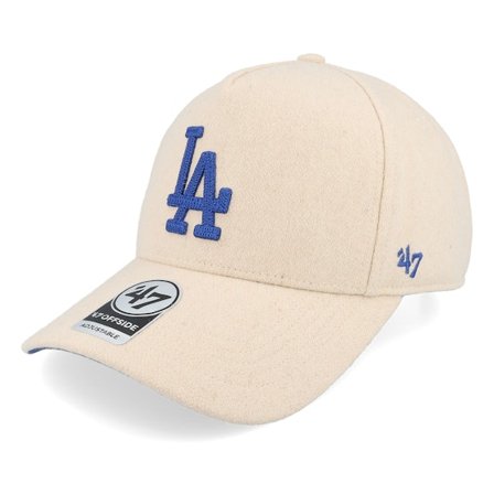 47 Brand - MLB Beige adjustable Caps - Los Angeles Dodgers MLB Stitch 47 Offside Dt Natural/Royal A-Frame Adjustable @ Hatstore