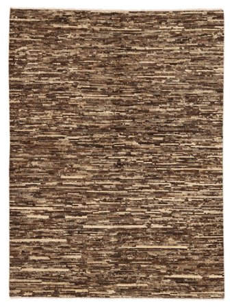 Annodato A Mano Berber Style Tappeto 176X238 Di Lana Marrone/Nero