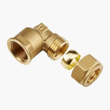 Biltema - Klemringskobling vinkel 15 x 1/2" innvendig