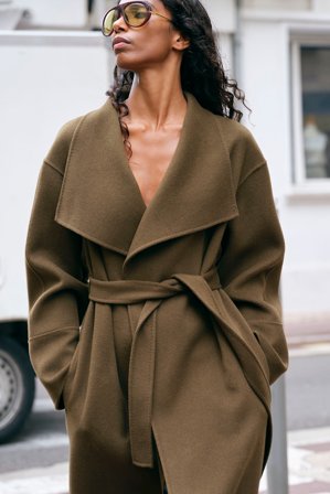 Soft Goat - Long coat - Cashmere jacket - XL - Olive