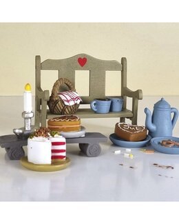 Wichteltür Zubehör Holzbank - Ateljé Margaretha