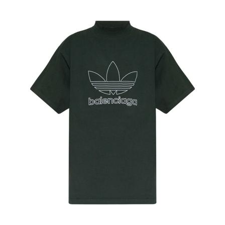 Balenciaga, T-Shirts Groen, Dames, Maat:L