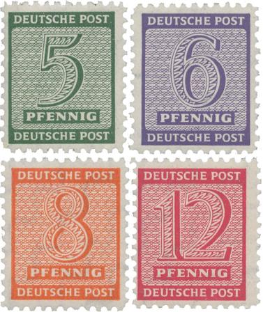 Tyskland Zoner 1945 - MICHEL 120/123X - Postfrisk
