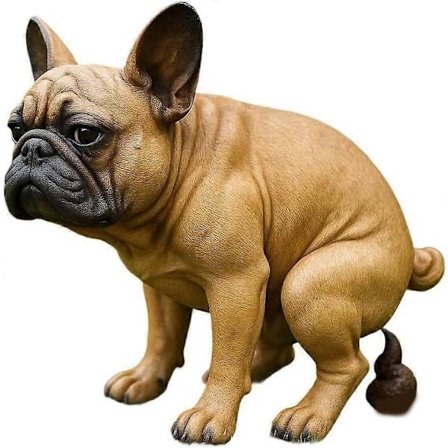 Sjov fransk bulldog-havestatue, fræk hundestatue, bulldog-hund velkomstskilt have dyreskulptur til græsplæne terrasse baghave udendørs (LGL)