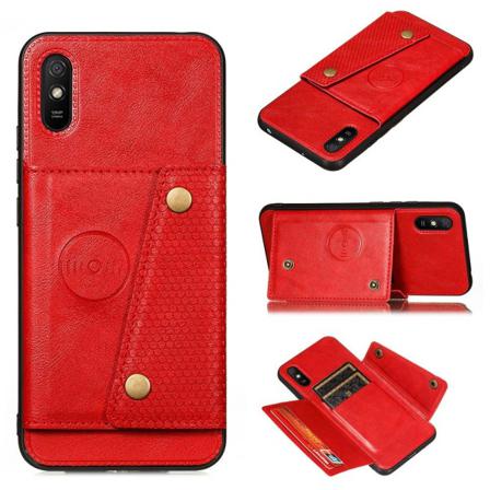 Xiaomi Redmi 9at - Skal Med Korthållare Röd