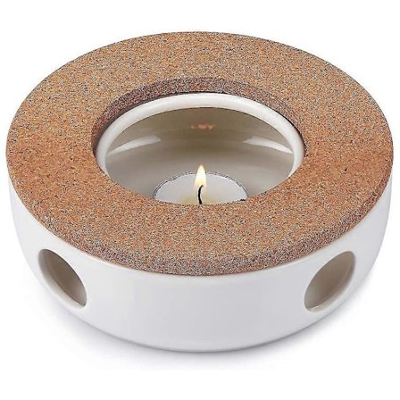 Tekandevarmer, keramisk bordskåner med korkpude, lysvarmer til tekander kander karaffel, egnet