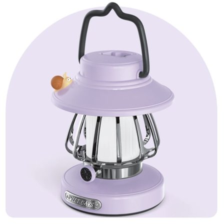 1 stk. USB-opladning Tegneserie Snegl Retro Bærbar Hængende Natlampe | LED-lys, Touch-kontrol