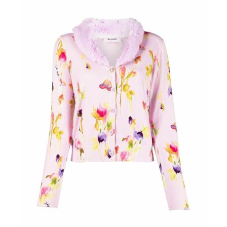 Blugirl, Cardigan Roze, Dames, Maat:M