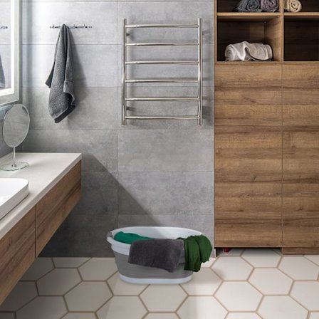 Taitettava pyykkikori kahvoilla, 24L