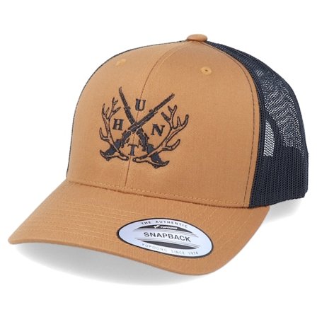 Hunter - Brun trucker Caps - Hunt X Antlers Caramel/Black Trucker @ Hatstore