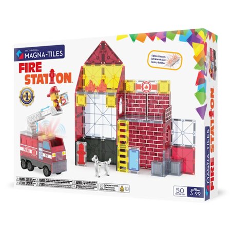 Magna-Tiles Fire Station 50 delar