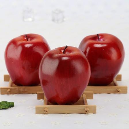 10 stk Naturtro falske mørkerøde eplesimulering kunstige eplersett falske frukter