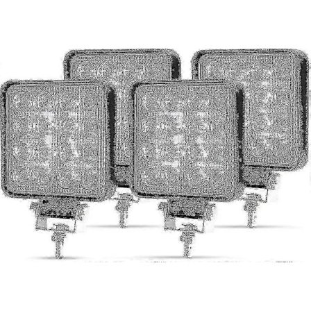 4 kpl 48 W LED-työvaloa, 12 V / 24 V IP67 vedenpitävä kohdevalo kuorma-autolle, autolle, traktorille, maastoautolle, veneelle, peruutusvaloversio 0729