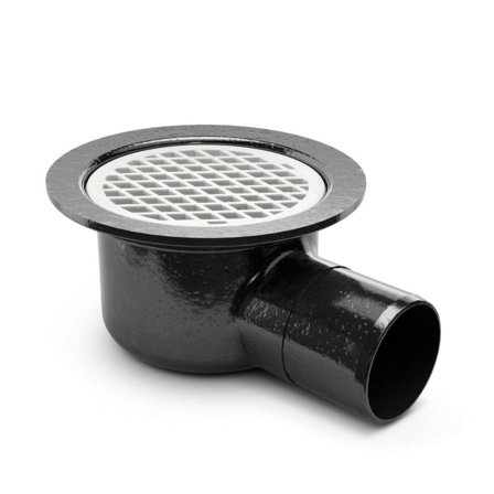 Purus 7152422 Afløbsskål Sideudtag 110 x 220 mm, Indendørs afløb