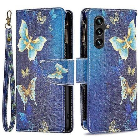 för Samsung Galaxy A55 5G Läderfodral med Magnetlås Flip Telefonfodral