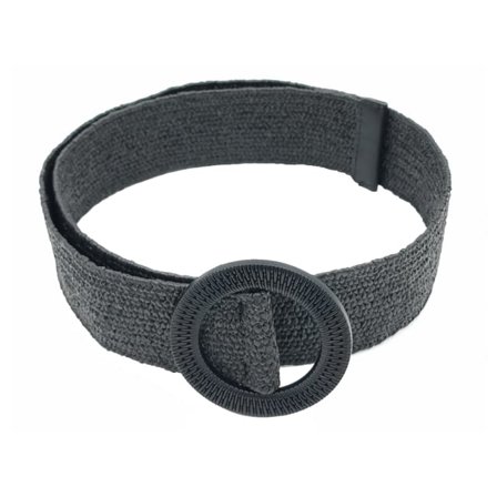 Complement 5 Cm Bälte Naturlook Med Runt Spänne Skärp Dam Svart ONESIZE