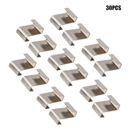 30 eller 120 st Rostfritt stål Växthusglas Fixeringsklämmor W Typ Trädgårdsspik 304 Rostfritt stål Z Typ