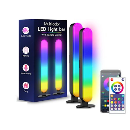 Smart Graffiti Skrivebordsbelysning – Farverigt Gaming PC Bluetooth & WiFi Musiklys