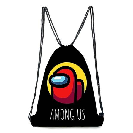 Among Us Dragstring Säckväska Skola Sport Swim Backpack_e B