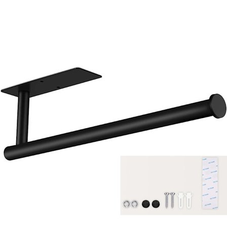 1 stk. fritstående toiletpapirholder i rustfrit stål, ideel til