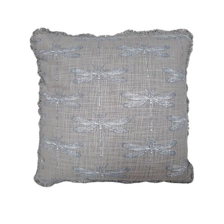 Koristeellinen beige tyyny, 45x45cm kangas