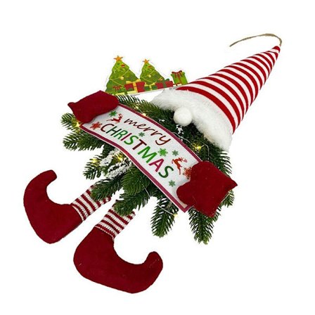 Julhänge Kort Ben Vitrandig Garland Med Ljus