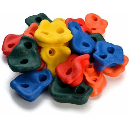 Texturerad klättergrepp, 20 st stenar i harts (slumpmässiga färger)